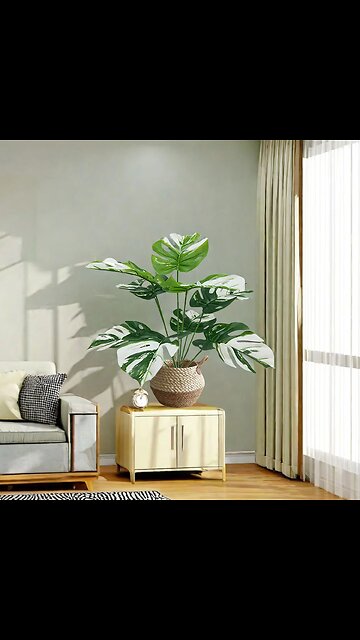 1PCS 60CM Monstera faux Plant Plastic Leaf fake plant realistic Ornamental indoor