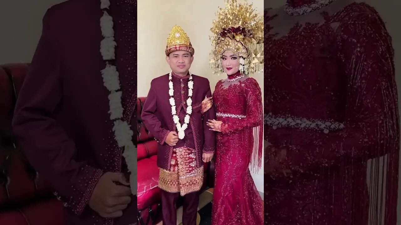 PASANGAN SERASI ! PENGANTIN PAKAIAN ADAT PALEMBANG SUMSEL INDONESIA #shorts #short #shortvideo