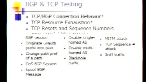 BGP Vulnerability Testing Separating Fact from FUD