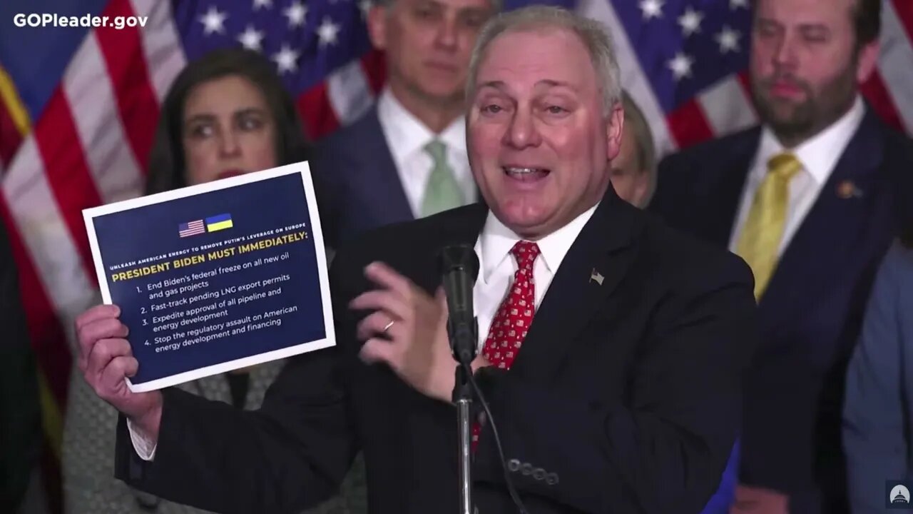 House Republican Whip Steve Scalise speaks at House Leadership Press Conference