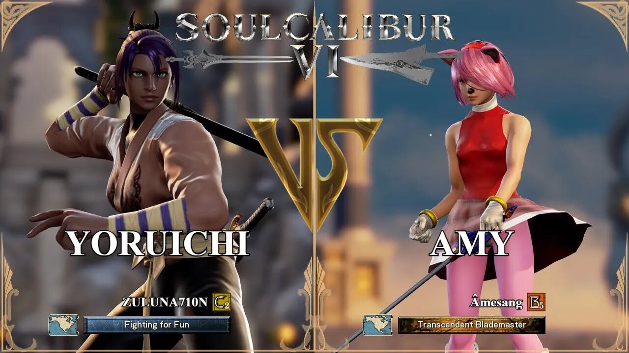 SoulCalibur VI — ZULUNA710N (Yoruichi) VS Amesang (Amy) | Xbox Series X Ranked