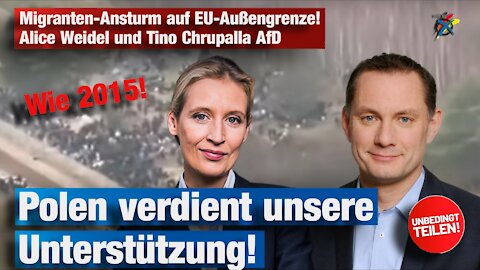 Migranten-Ansturm auf EU-Außengrenze! Alice Weidel und Tino Chrupalla AfD