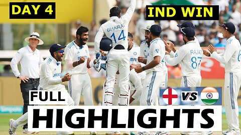 India vs England 2nd Test day 4 Full Highlights 2024 || Ind vs Eng 2nd test Full Highlights