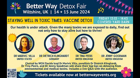 Staying Well in Toxic Times - Vaccine Detox, World Council for Health Detox and Wellbeing Fair Video