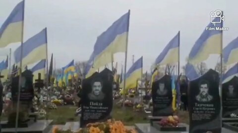 The funeral of killed in action Ukrainian soldiers in Kharkov