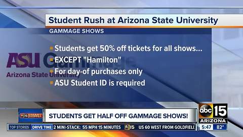 ASU students get half off Gammage shows