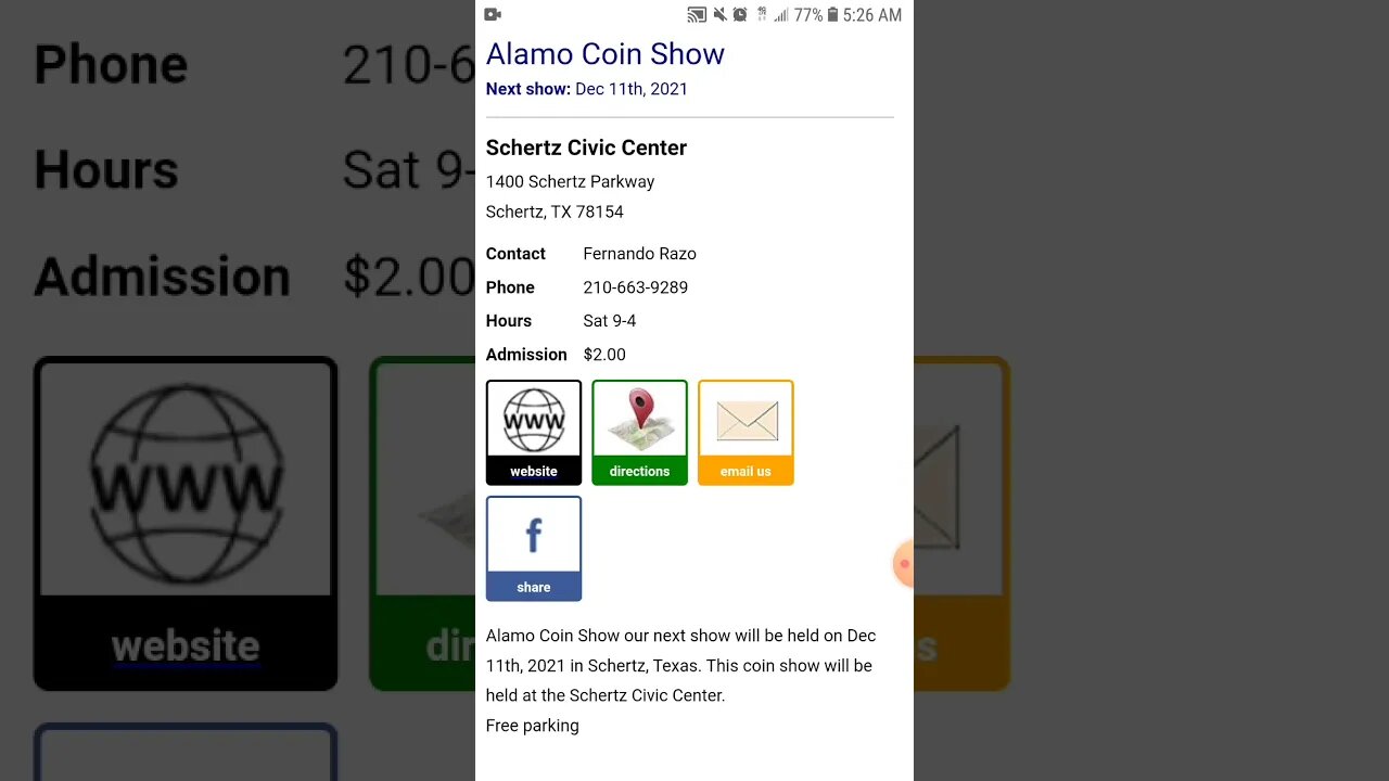 Alamo Coin Show in Schertz, TX