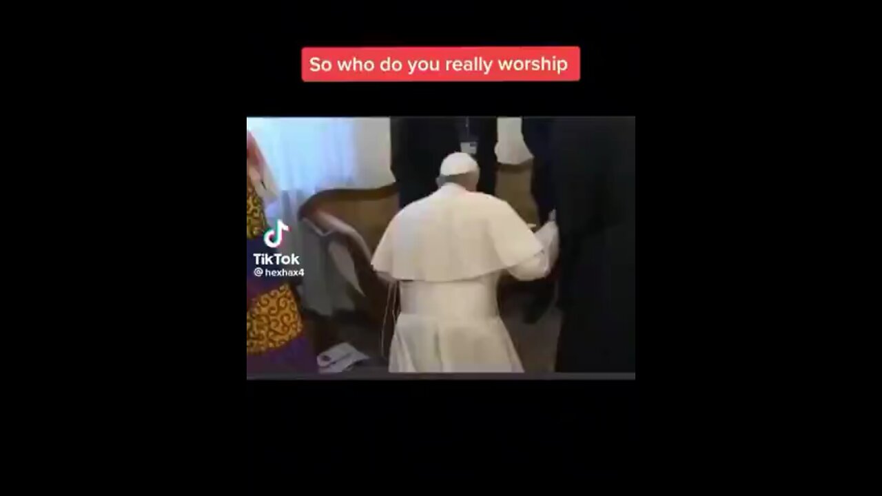 Pope worships the elitists and kisses their feet and hands