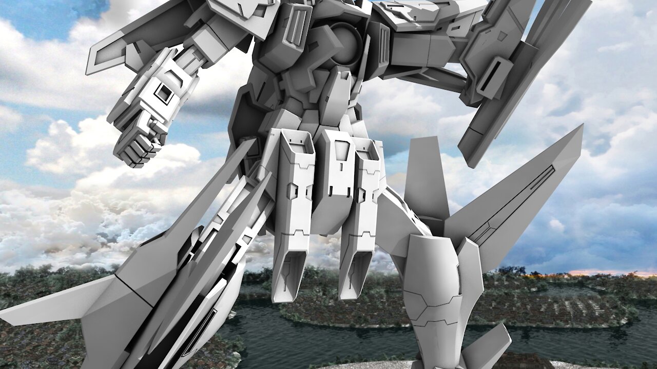 My gundam render test1 in 3ds max.