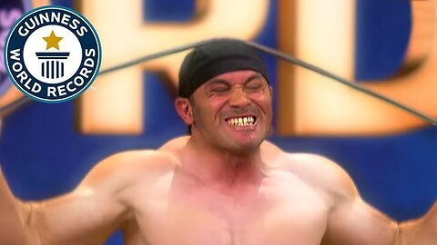 Most Iron Bars Bent On Head In One Minute - Guinness World Records