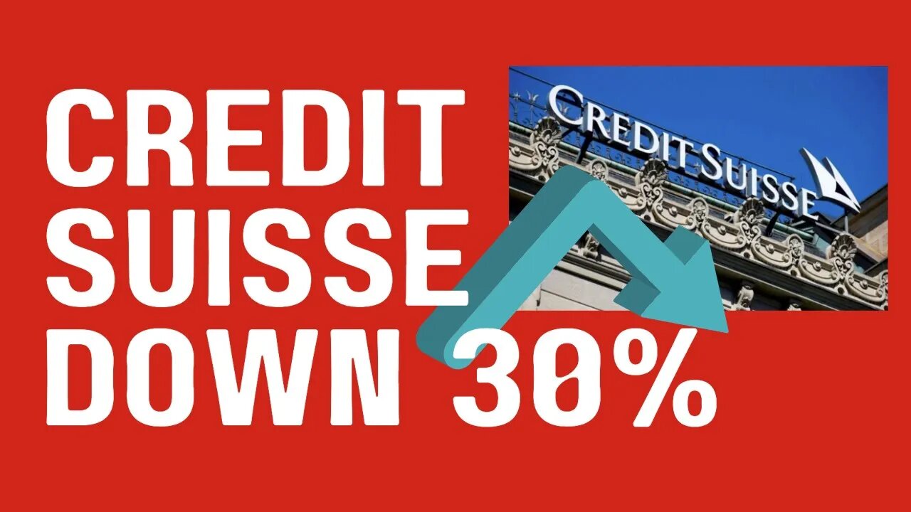 Credit Suisse Plummets 30% After Largest Shareholder Pulls Support