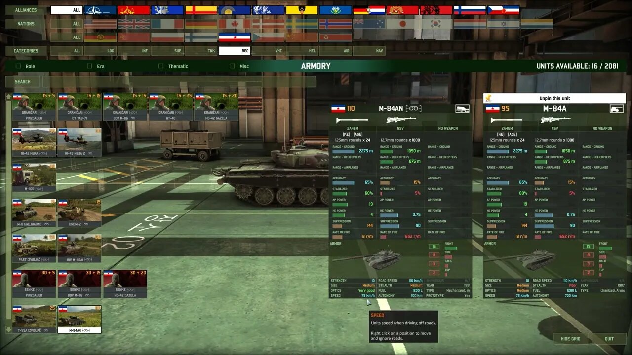 The M84AN Recon Tank