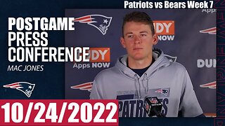 Mac Jones Postgame Press Conference - October 24, 2022 (NFL Patriots vs Bears)