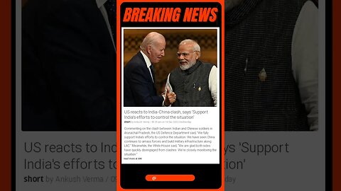 Latest News | US Reacts: We Support India's Efforts to De-escalate India-China Conflict | #shorts