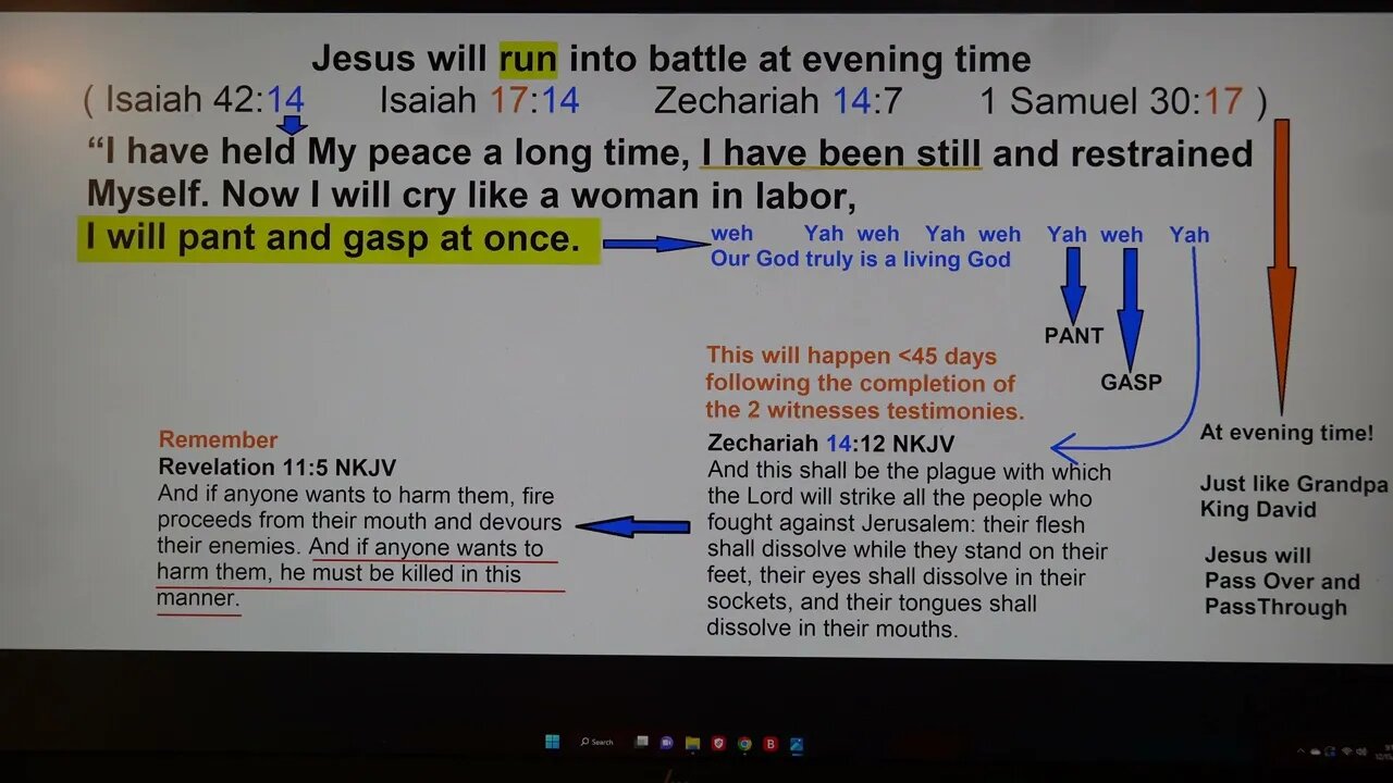 Jesus will run into Battle at evening time