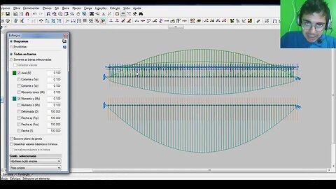 Viga com 50kNm ou 19kNm Engenheiro Estrutural