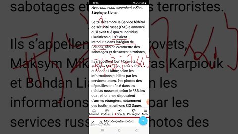 Mort de quatre soldats ukrainiens en mission sur le territoire russe法语