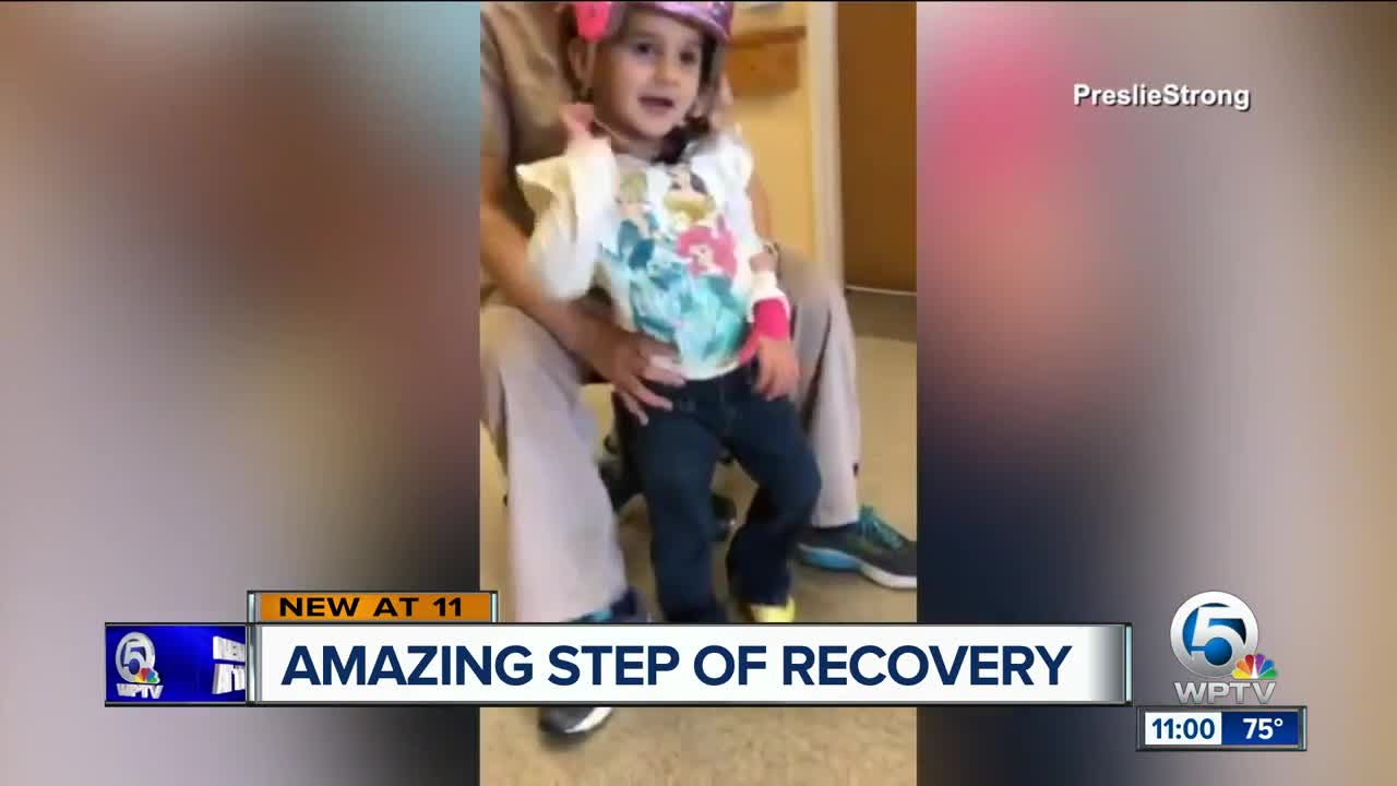 Video of Preslie Jean walking while recovering at St. Mary's Medical Center