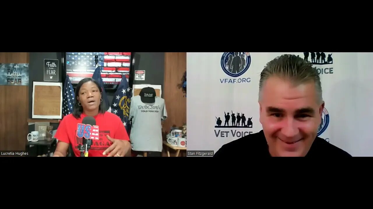 LUCRETIA HUGHES Veterans for Trump Ambassador with Stan Fitzgerald covering Freedom Fest Kentucky 23