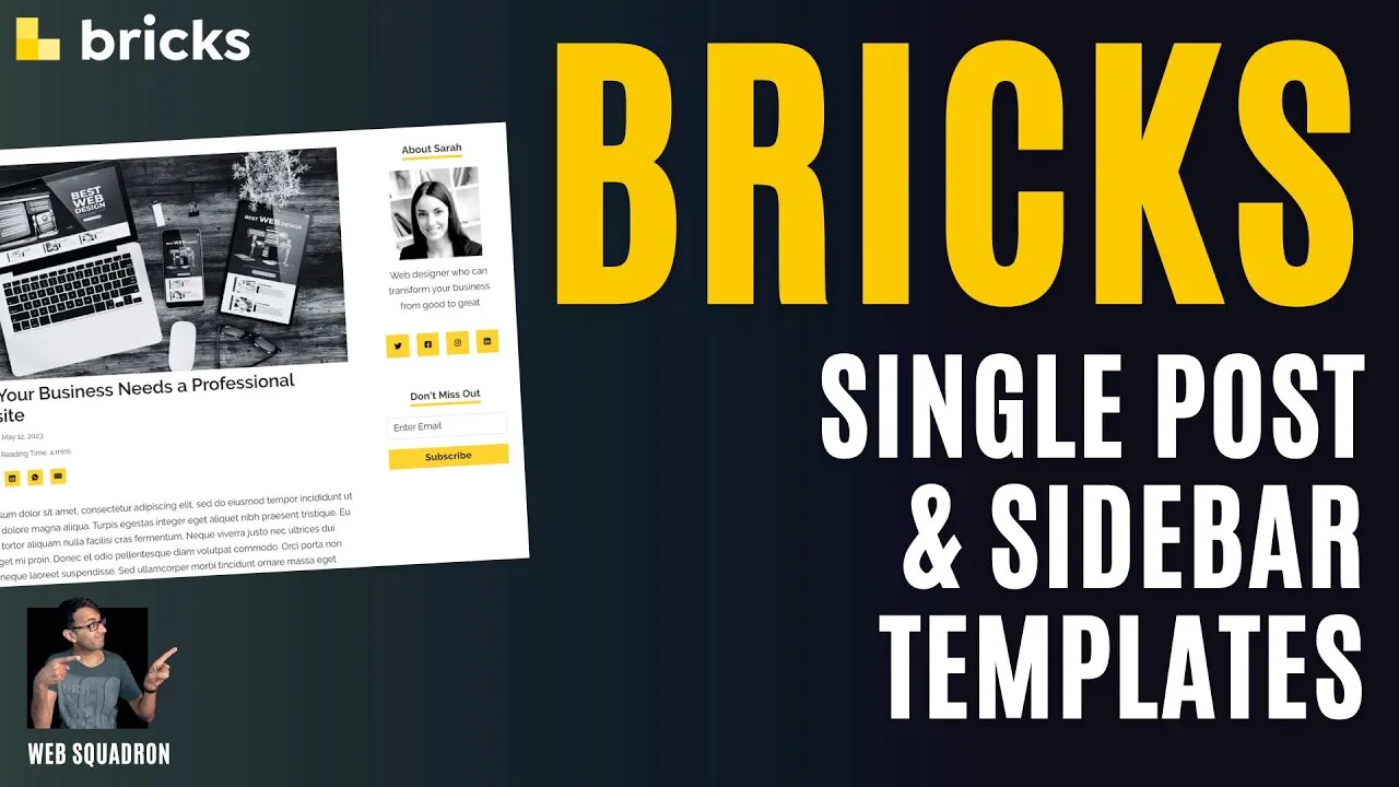 Bricks Builder Single Post & Sidebar Templates