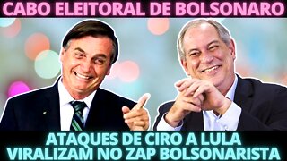 Ataques de Ciro a Lula viralizam em grupos de WhatsApp bolsonaristas: ‘Cabo eleitoral de Bolsonaro’