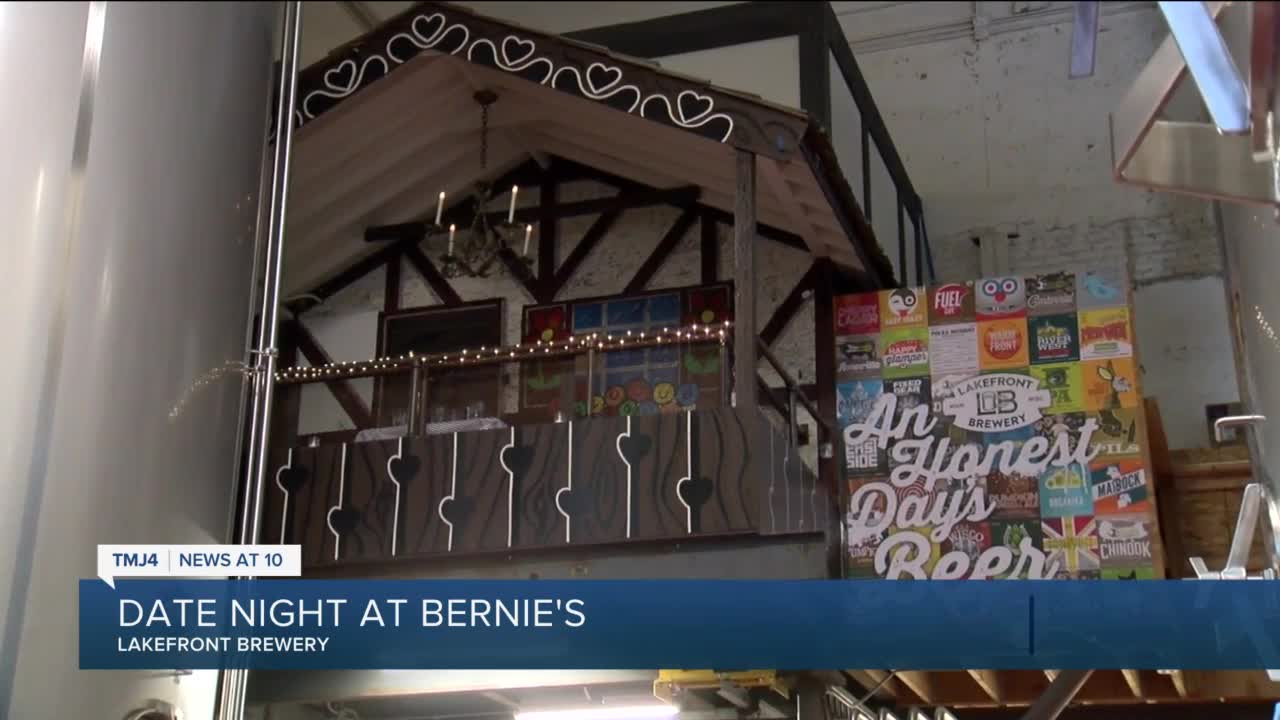 First few couples enjoy "date night" in Bernie's Chalet at Lakefront Brewery