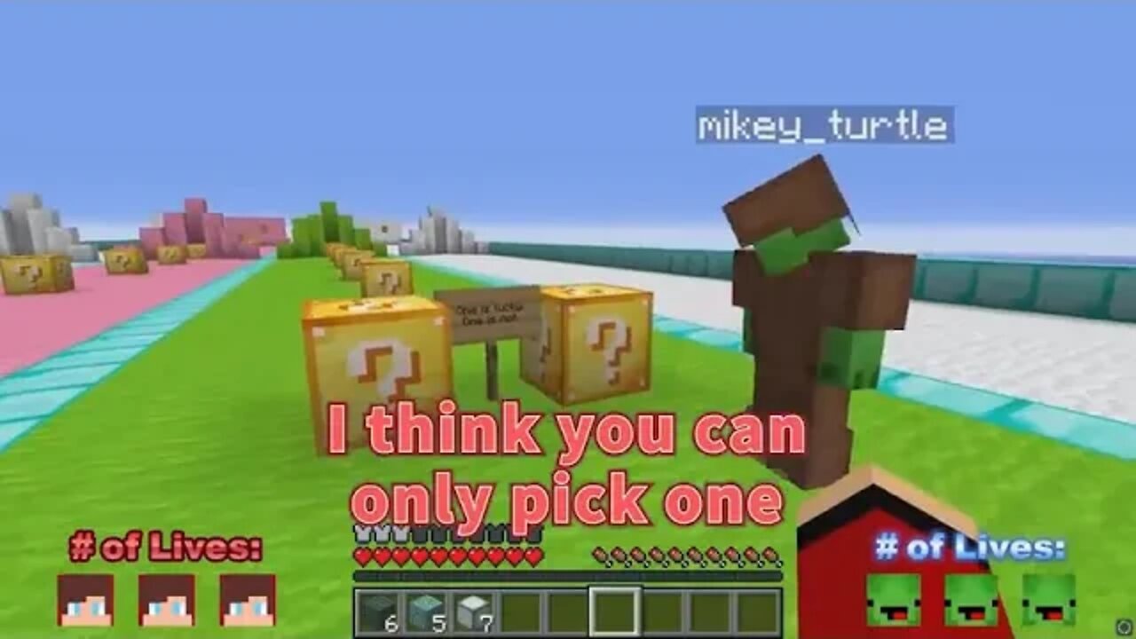 Playing = A = LUCKY BLOCK RACE in Minecraft