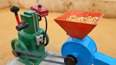 diy tractor flour mill machine science project mini wheat motor project