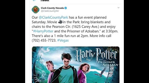 Movie in the Park on Saturday