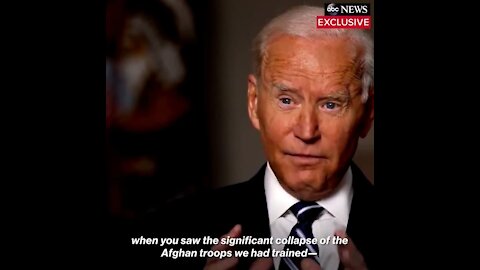 Sleepy Joe: "We have trained Afghan troops"