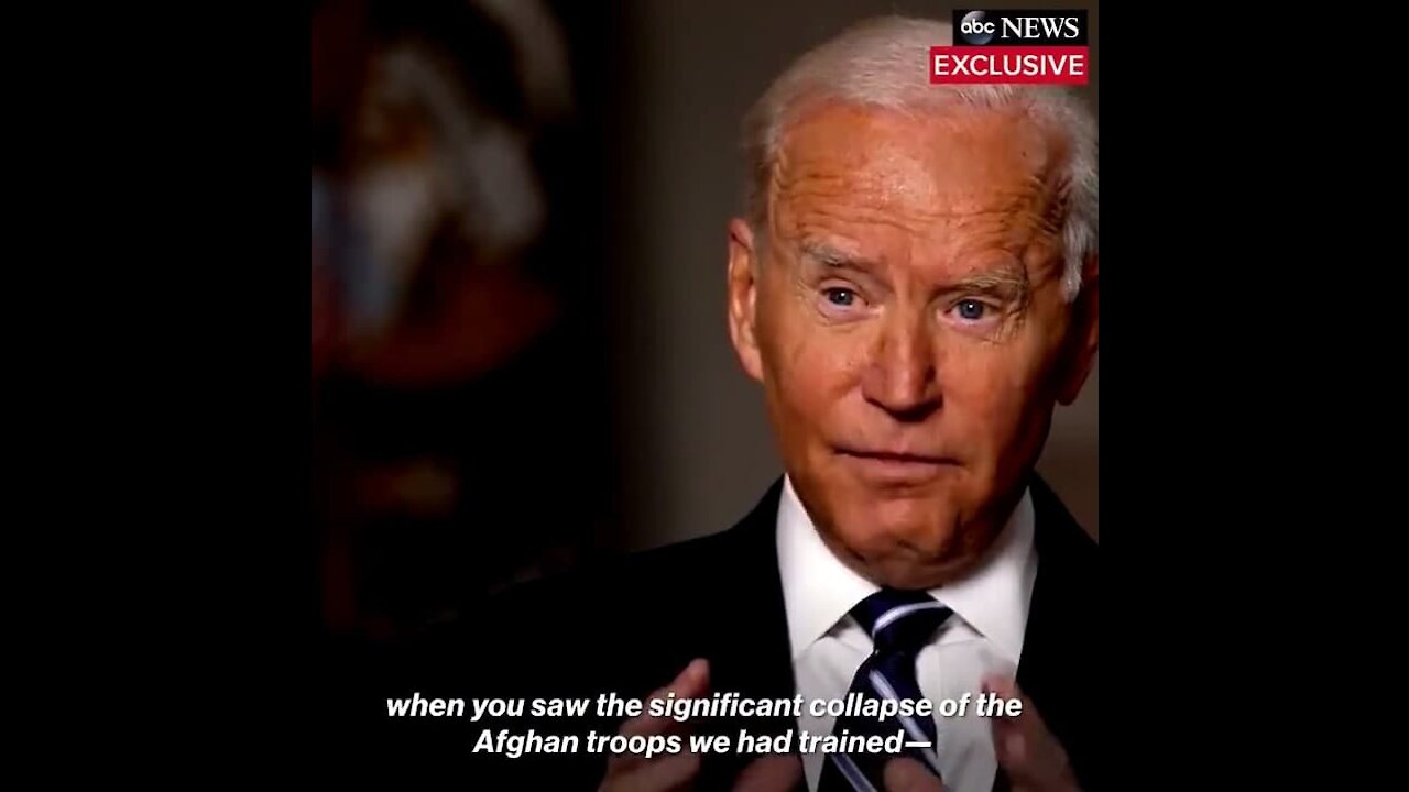 Sleepy Joe: "We have trained Afghan troops"