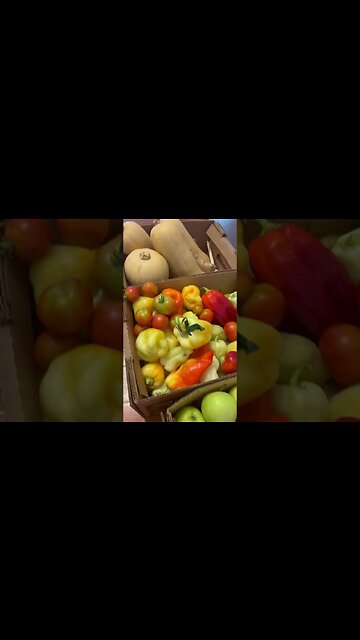 Local farm stand haul and garden harvest.