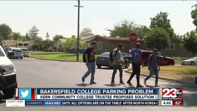 Kern Community College trustee, Kyle Carter, suggests tiered fee parking to solve parking headache near Bakersfield College