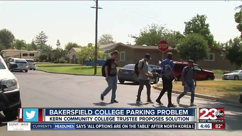 Kern Community College trustee, Kyle Carter, suggests tiered fee parking to solve parking headache near Bakersfield College