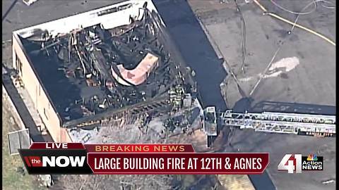 Large fire at 12th and Agnes