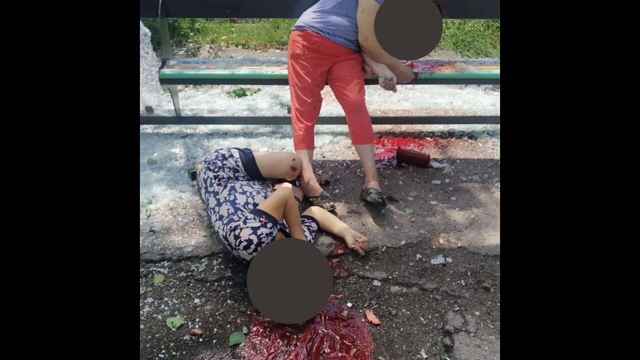 Aftermath of today's shelling of Donetsk by Ukraine.