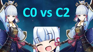 Ayaka C0 vs C2 Comparison [Side by Side] (Genshin Impact)