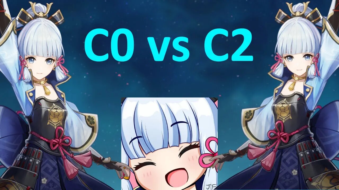 Ayaka C0 vs C2 Comparison [Side by Side] (Genshin Impact)