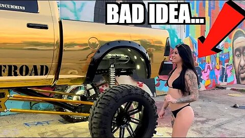 I Hired a Model to do This DANGEROUS Stunt With My Truck…