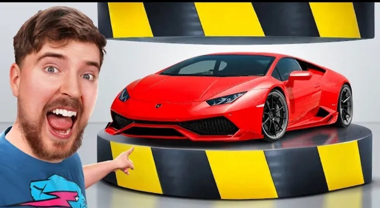 Crushing My Lamborghini with Hydraulic press ||