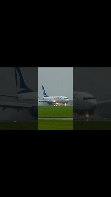 💧 Heavy Rain , Wet Runway