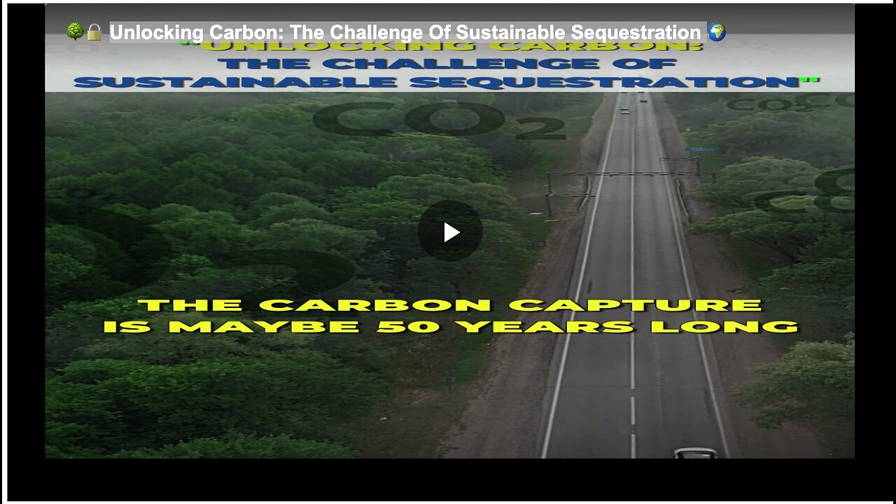 Unlocking Carbon: The Challenge Of Sustainable Sequestration