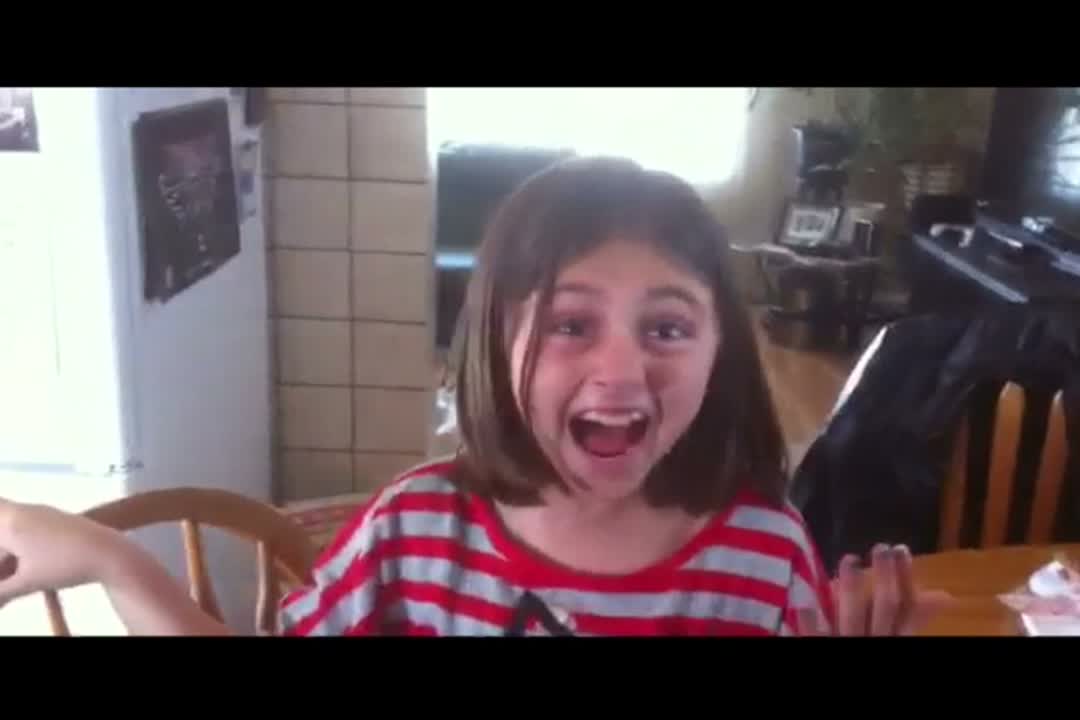 Girl has Amazing Reaction to Surprise