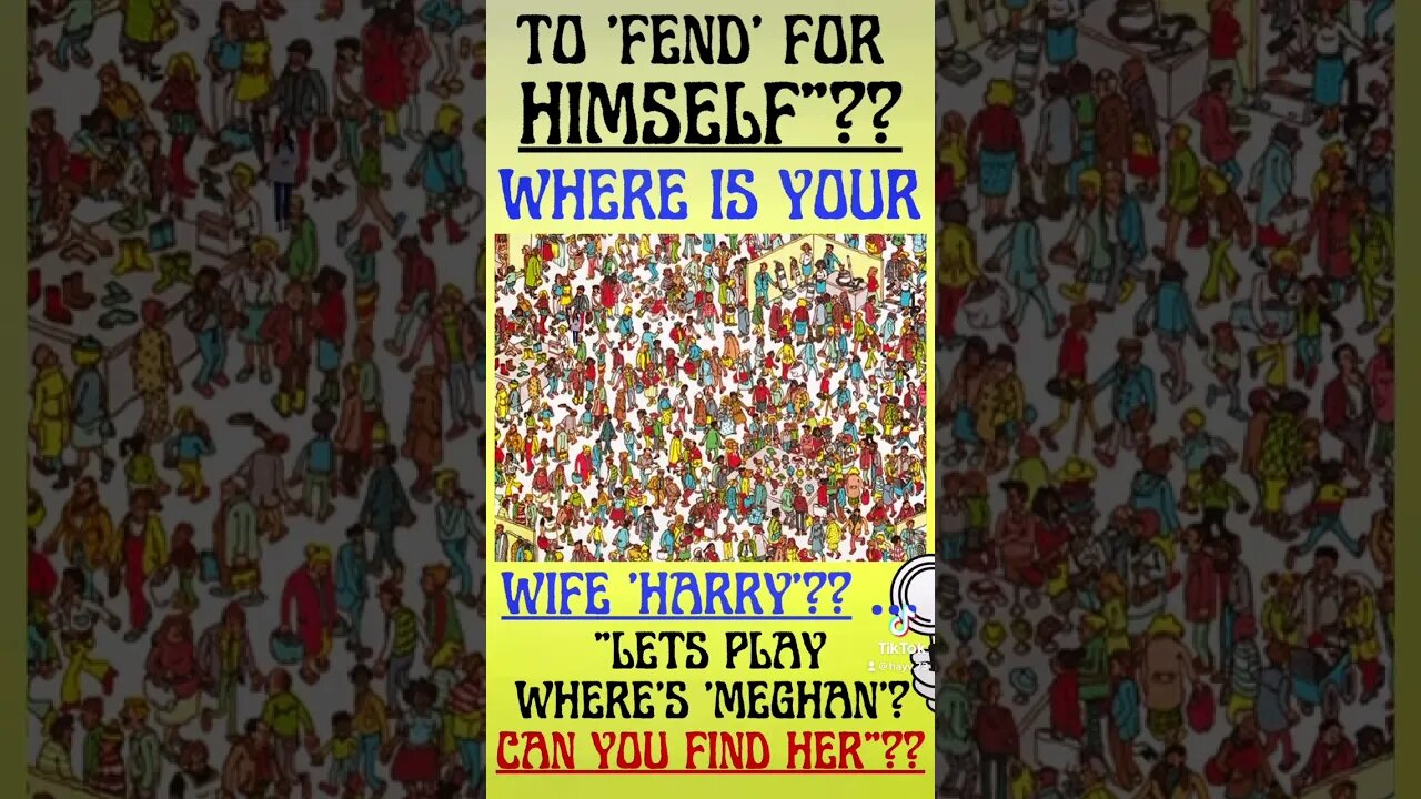 🔎 “WHERE’S MEGHAN MARKLE”?? … “WHY IS SHE NOT DEFENDING HARRY”?? “LETS PLAY ‘WHERE’S MEGHAN’?? 🤣🤣🤣