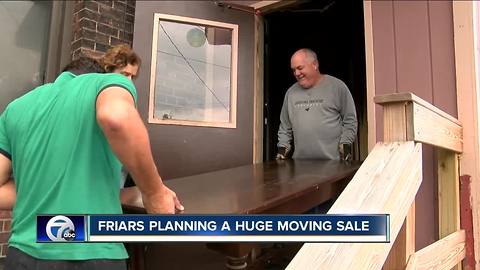 Friars prepare for a huge moving sale