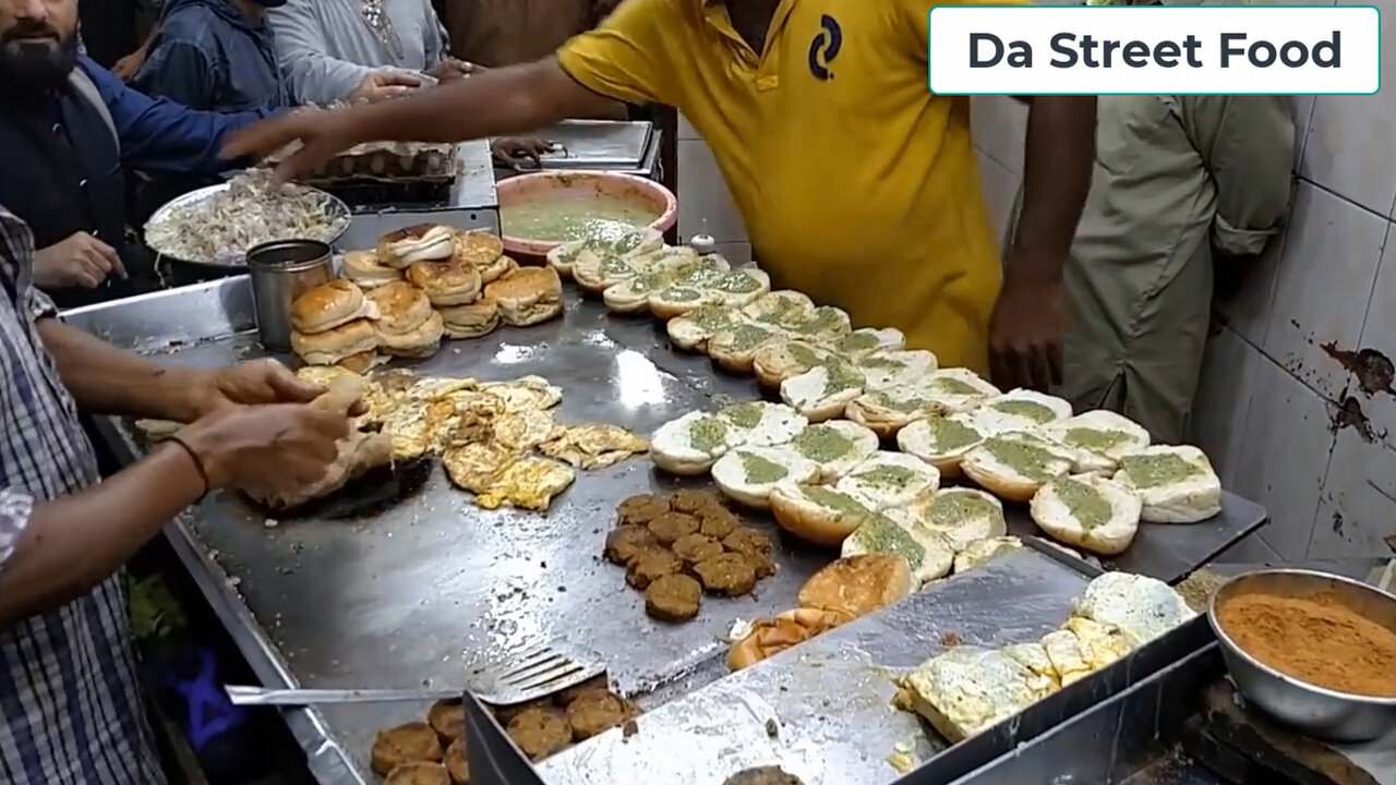 World Famous Asian Bun Kabab at Street food