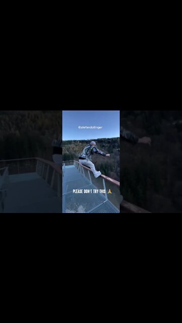 One slip and that's game 😳 #extreme #stunt #heights