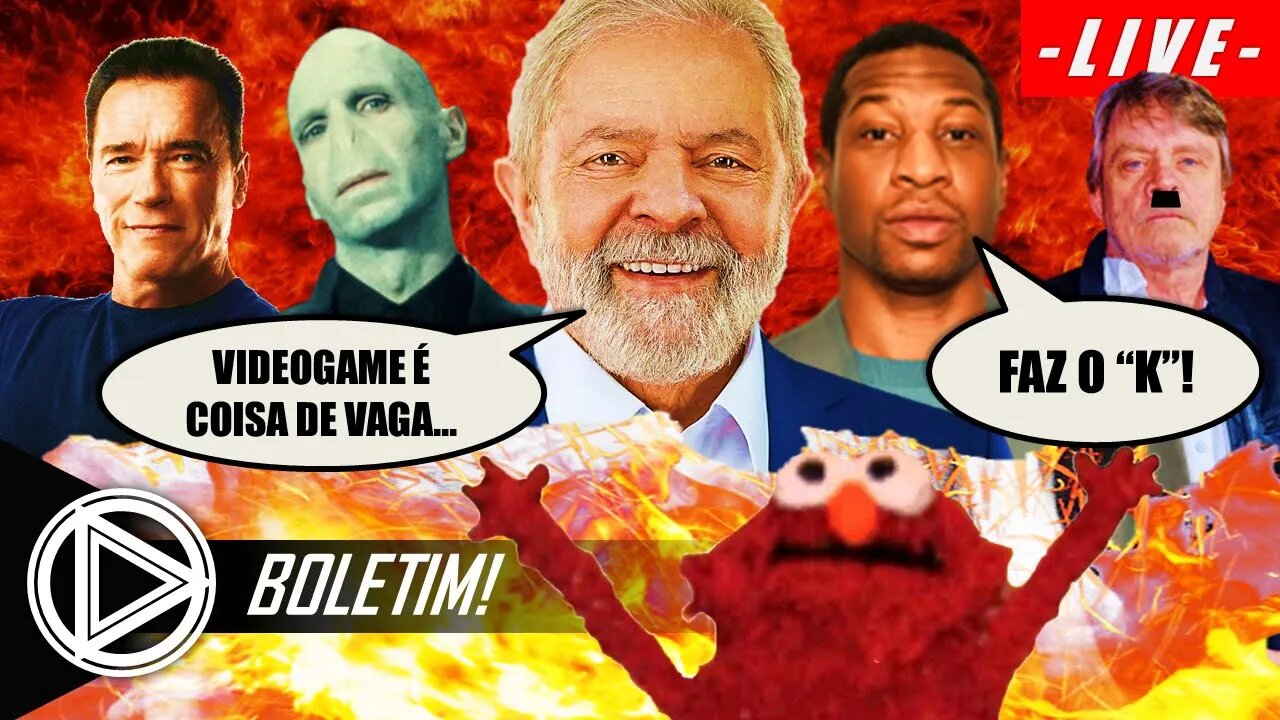Lula "Games São VI0LENTOS"! Mark Hamill Bigodista! Majors LASC4DO! E MUITO MAIS NO #BOLETIM