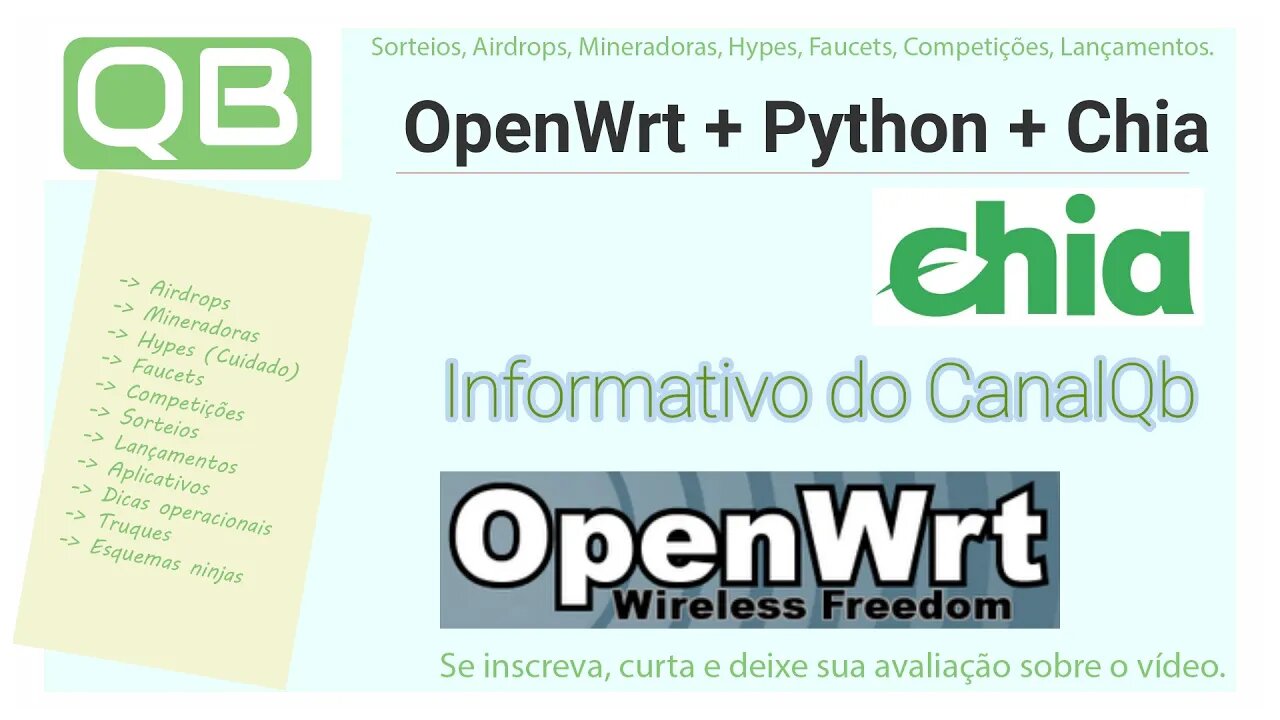 OpenWrt - Processo iniciado da configuração do chia blockchain