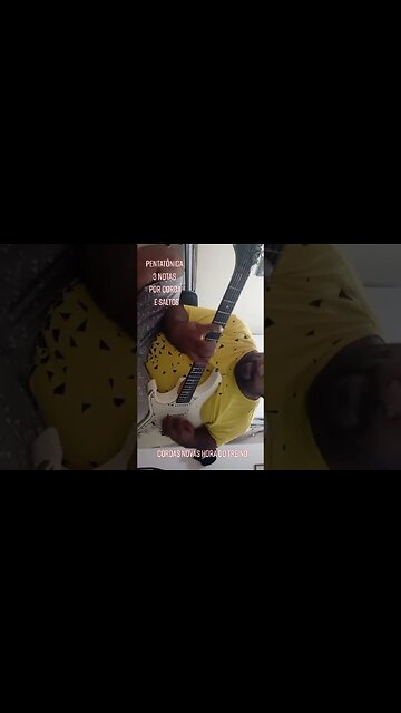 pentatônica com 3 notas por corda + saltos de corda #pentatonica #lick #palhetadaalternada